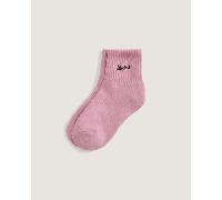 Vans - Calcetines de media caña Classic Script de niños (1 par), Rosa, Talla: XS (31-34)