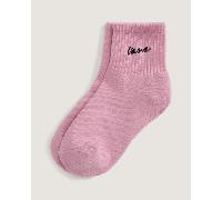 Vans - Calcetines de media caña Classic Script de niños (1 par), Rosa, Talla: XXS (27-30.5 )