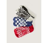 Vans - Calcetines invisibles Vans Check Canoodle (3 pares), Hombre, Negro, Talla: M (38.5-42 )