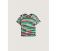 Vans - Camiseta a rayas Salton, Mujer, Verde, Talla: M