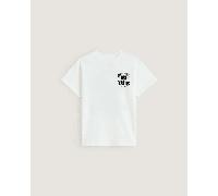 Vans - Camiseta Cat Club para niños, Blanco, Talla: 3-4A