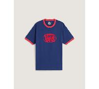 Vans - Camiseta CENTER CHEST RINGER, Hombre, Azul, Talla: XXL