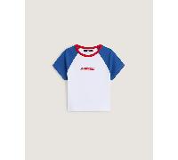 Vans - Camiseta Clare Baby, Mujer, Azul, Talla: L