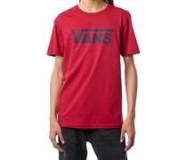 Vans Camiseta clásica Drop V SS Crew tee-b para Hombre (Paquete de 1), Cardenal y Azul Marino, L