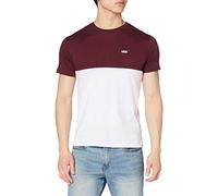 Vans Camiseta Colorblock, White-Port Royale, M para Hombre