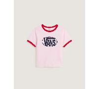 Vans - Camiseta con logotipo en el centro del pecho, Mujer, Rosa, Talla: M
