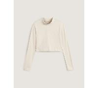 Vans - Camiseta corta de cuello perkins Script, Mujer, Beis, Talla: XS