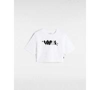 Vans - Camiseta corta de cuello redondo Busted Type, Mujer, Blanco, Talla: L