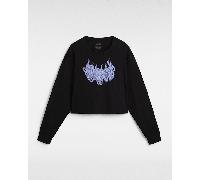 Vans - Camiseta corta de manga larga y corte holgado Hot Links, Mujer, Negro, Talla: L