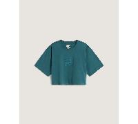 Vans - Camiseta corta Ellipse Relax, Mujer, Verde, Talla: XL