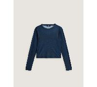 Vans - Camiseta de malla de manga larga Ludlow, Mujer, Azul, Talla: XXL