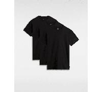 Vans - Camiseta de manga corta Basic (pack de 3), Negro, Talla: L