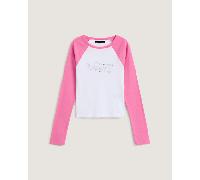 Vans - Camiseta de manga larga raglán Y2K Star, Mujer, Rosa, Talla: S