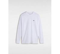 VANS Camiseta Hombre Left Chest Hit, Manga Larga - CYB2 (Blanco/Negro)