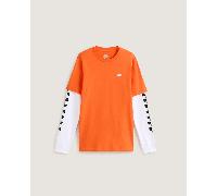 Vans - Camiseta LONG CHECK TWOFER (8-14 años), Naranjo, Talla: XL