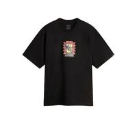 Vans Camiseta Negra Skull Reaper Window Black Corte Olgado Y Cuello Redondo