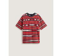 Vans - Camiseta Pique Stripe Knit, Hombre, Rojo, Talla: XXL