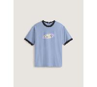 Vans - Camiseta Pixel Globe, Hombre, Azul, Talla: XL