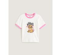 Vans - Camiseta Puppy Ringer, Mujer, Blanco, Talla: S