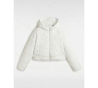 Vans - Chaqueta acolchada corta con capucha MTE Foundry, Mujer, Blanco, Talla: XXL