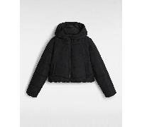 Vans - Chaqueta acolchada corta con capucha MTE Foundry, Mujer, Negro, Talla: M