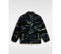 Vans - Chaqueta de borreguillo con cremallera integral Slip Stream, Hombre, Negro, Talla: S