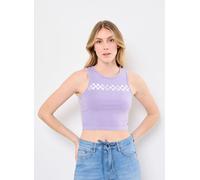 Vans Check Wash Fitted Crop Tank M Violeta