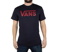 Vans Classic Camiseta, Azul (Navy/Rhubarb), L para Hombre