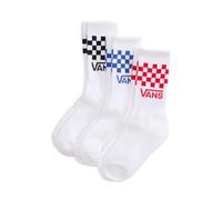 Vans - Calcetines altos Classic Check de niños (3 pares), Blanco, Talla: XS (31-34)