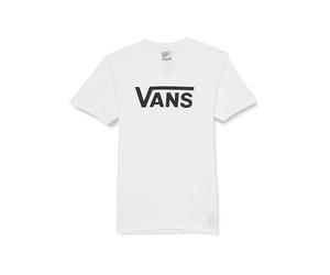 Vans Classic Drop V SS Crew tee-B, Blanco y Negro, M
