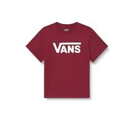 Vans Classic Drop V SS Crew tee-b Camiseta, Borgoña y Blanco, 10-12 años para Niños