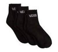 Vans - Calcetines clásicos de media caña (3 pares), Negro, Talla: M (38.5-42 )