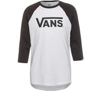 Vans Classic Raglan Camiseta Hombre, White-Black, S