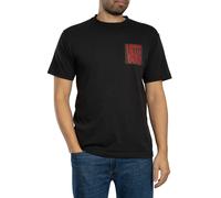 Vans de los hombres Camiseta gráfica elástica con espalda apilada, Negro