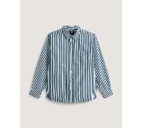Vans - Dobby Stripe LS Shirt Mystic Moss, Hombre, Verde, Talla: XL