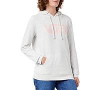 Vans Drop V Logo Hoodie, Sudadera con Capucha Mujer, White Heather, XS