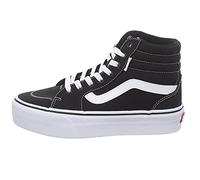 Vans Filmore Hi Platform Zapatillas Para Mujer, Canvas Black/White, 39 EU