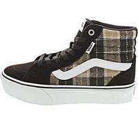 Vans Filmore Hi Platform Zapatillas Para Mujer, Plaid Mix Brown White, 38 EU