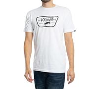 Vans Hombre Camiseta con Parche Completo, White/Black, M