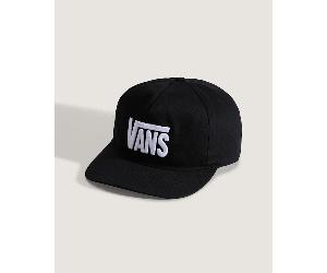 Vans - Gorra con cierre ajustable trasero Stretch Logo, Hombre, Negro, Talla: Talla única