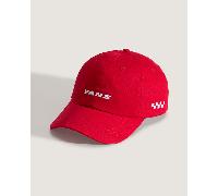 Vans - Gorra tipo jockey Check Side, Hombre, Rojo, Talla: Talla única