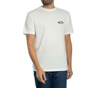 Vans Hombre Camiseta con Logotipo En La Espalda De Doble Estándar, White/Black, S