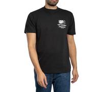 Vans Hombre Camiseta Gráfica con Espalda Apilada, Black/White, XL