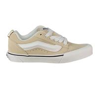 Vans KNU SKOOL Zapatillas Deportivas de Ante, Beige y Blanco, Suela de Goma Talla 43