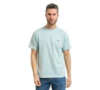 Vans Left Chest Camiseta de Manga Corta, Color Azul Dawn Mist, 100% Algodón, Cuello Redondo, Corte Regular (FR/ES, Letras, L, Regular, Regular)