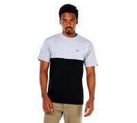 Vans Left Chest Logo tee Camiseta, Athletic Heather-Black, S para Hombre
