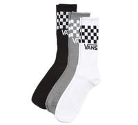Vans - Calcetines altos Classic Check (3 pares), Negro, Talla: S (34.5-38 )