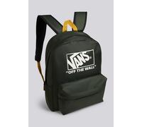 Vans Mochila Off The Wall, Verde Oscuro con Logo Blanco, Asas Amarillas