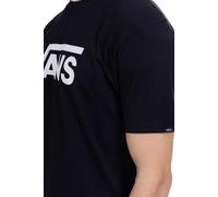 Vans Hombre Camiseta con Logo Clásico, Black/White, M