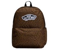 Vans Mochila con Estampado de Leopardo, Diseño Off The Wall, Marrón